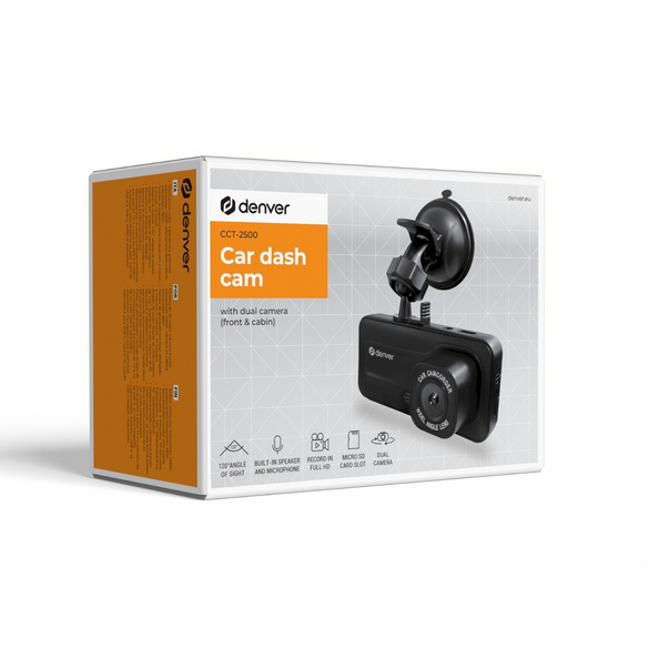 Caméra Dashcam double pour voiture CCT-2500 Denver