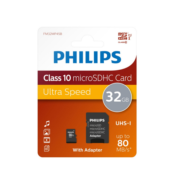Carte Micro SD 32 Go Philips