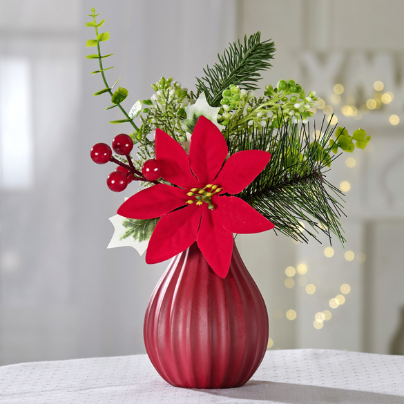 Vase avec une étoile de Noël