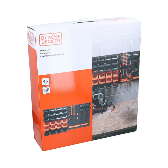 Mur d'outils 43 pièces Black+Decker