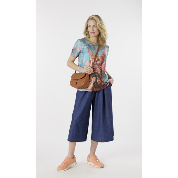 Jupe-culotte "Mara" bleu jean