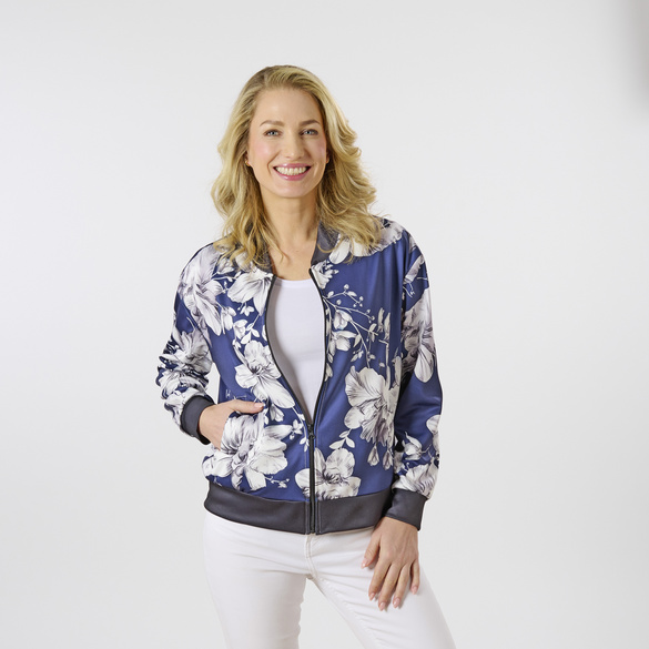 Blouson "Bibbi" bleu-blanc