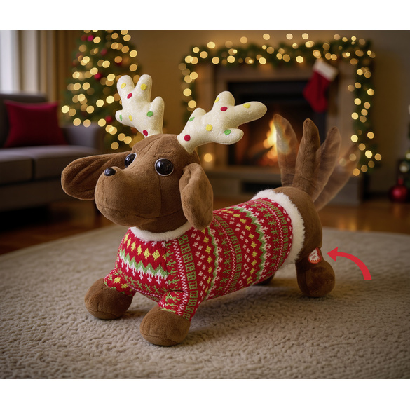 Peluche « Teckel chantant »