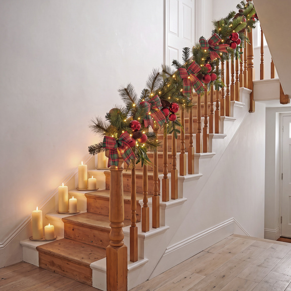 Guirlande de sapin LED L 120cm Eldo