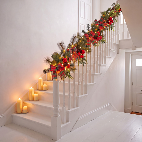 Guirlande de sapin LED L 120cm Eldo
