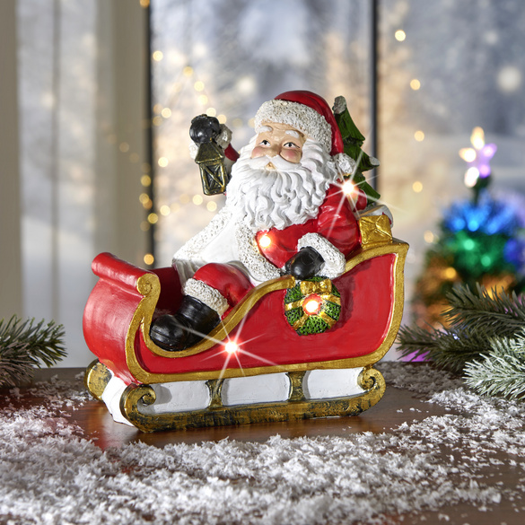 Déco LED Père Noël sur son traîneau Eldo