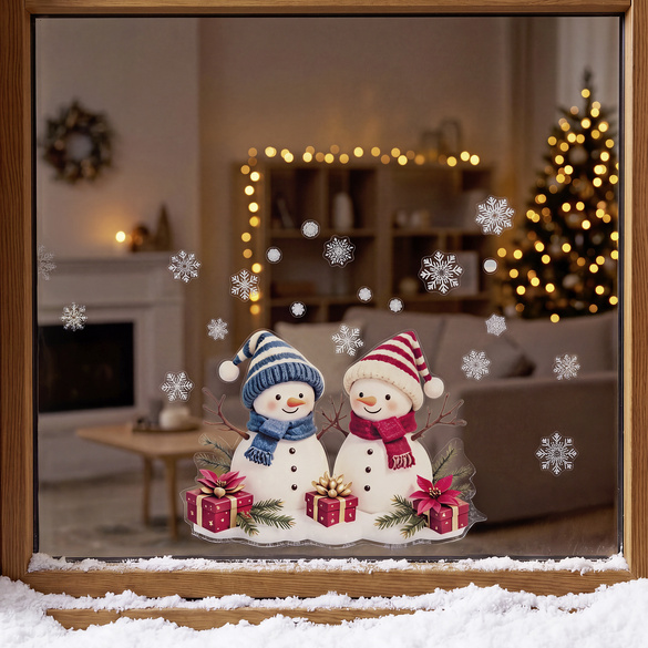 Décoration de fenêtre « Bonhomme de neige » Eldo