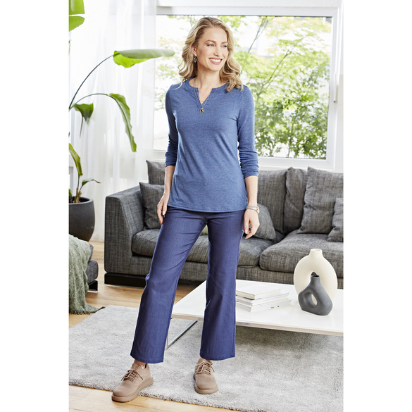 Lot de 2 t-shirts "Cilly" - bleu et taupe