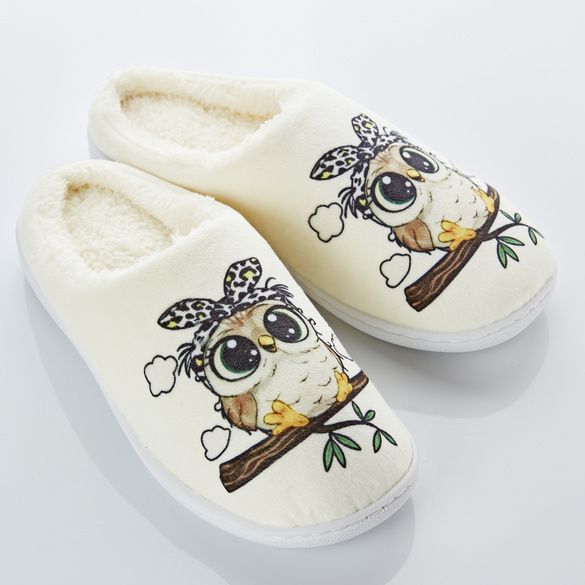 Chausson Hibou beige