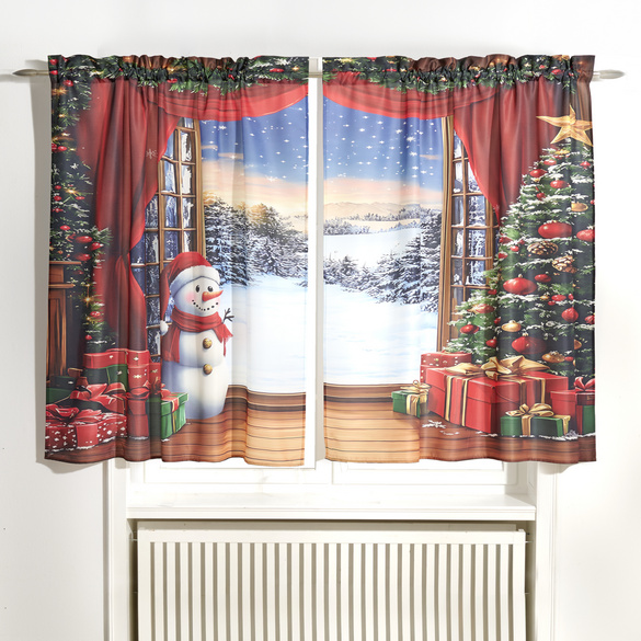 Rideaux « Magie de Noël », lot de 2 140x230cm Eldo