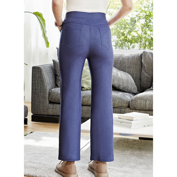 Jean taille haute « Coco » bleu