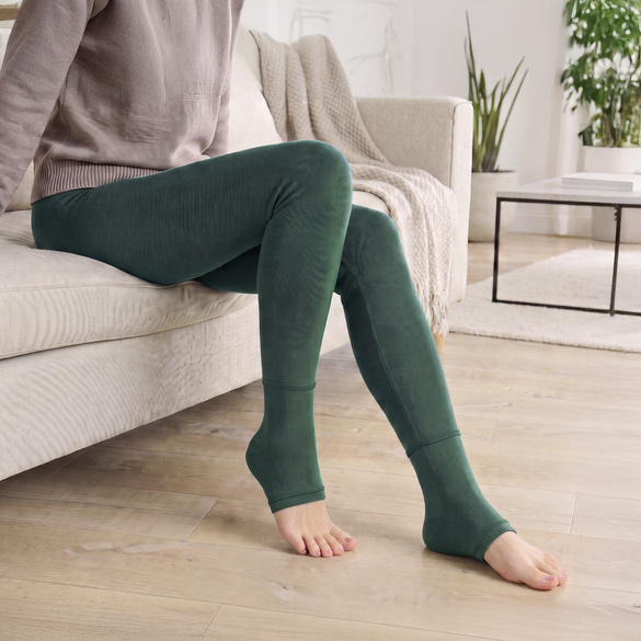 Leggings thermiques vert émeraude
