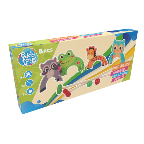 Jeu de croquet avec animaux 8 pièces