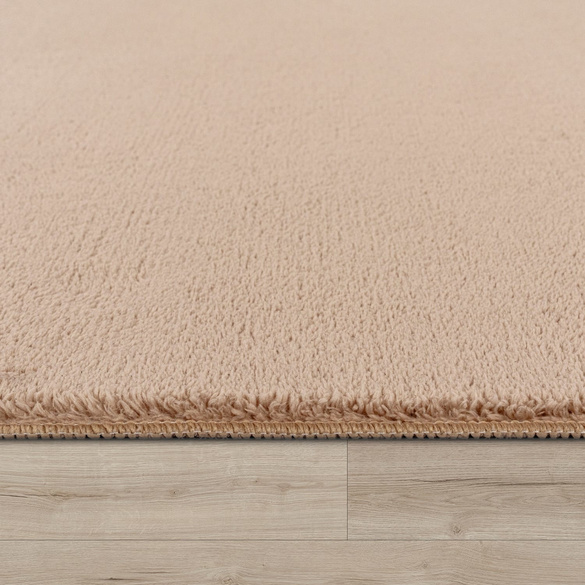 Tapis ras du sol CADIZ 630 Beige Rond Paco Home