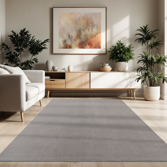 Tapis ras du sol CADIZ 630 Gris Rectangulaire Paco Home