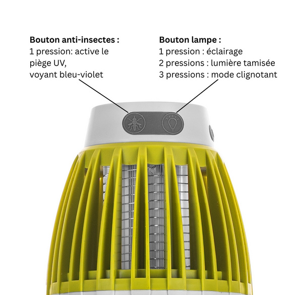 Piège à insectes 3-en-1 avec lumière UV Genius