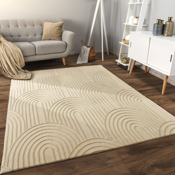 Tapis LELYSTAD 524 Beige Rectangulaire Paco Home