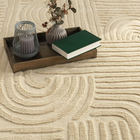 Tapis LELYSTAD 527 Beige Rectangulaire Paco Home