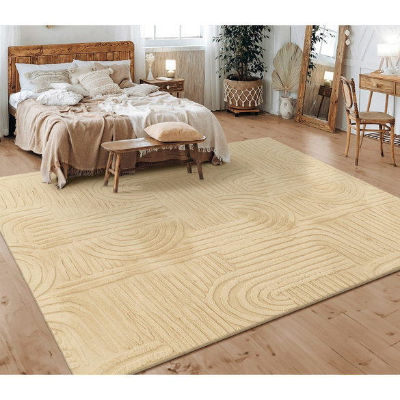 Tapis LELYSTAD 527 Beige Rectangulaire Paco Home