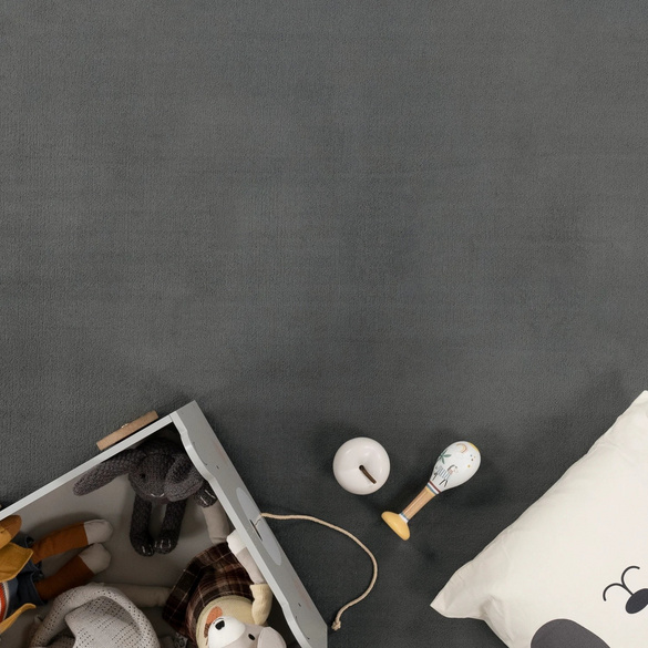 Tapis à poils courts TATAMI 475 Anthracite Rectangulaire Paco Home