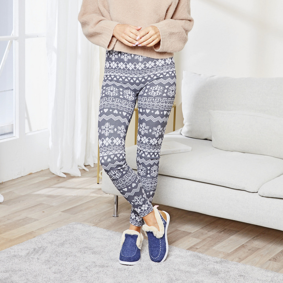 Leggings « Lama » gris et blanc