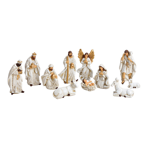 Ensemble de figurines de crèche, 11 pièces
