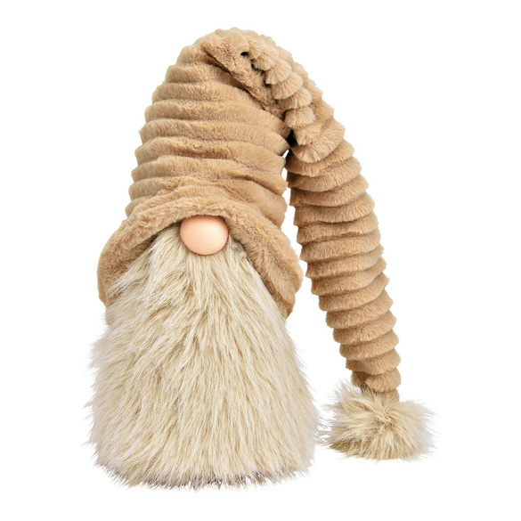 Lutin de Noël en tissu, beige