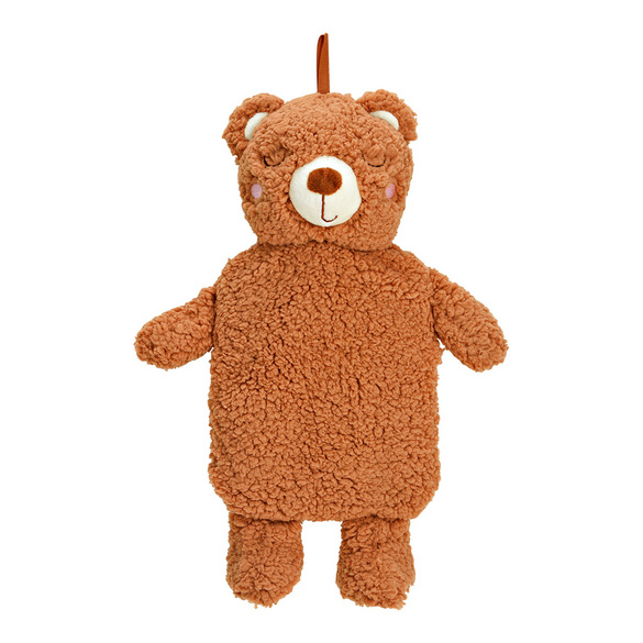 Bouillotte en forme d'ours avec housse en peluche, 0,7 l