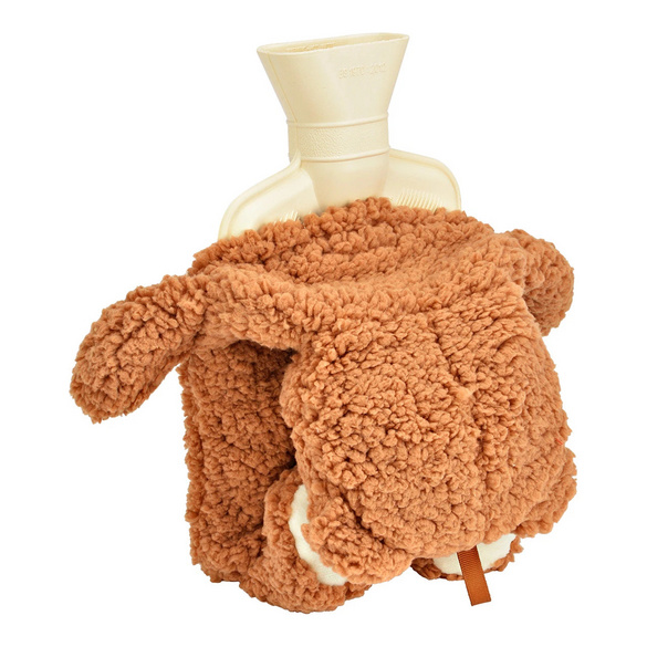 Bouillotte en forme d'ours avec housse en peluche, 0,7 l