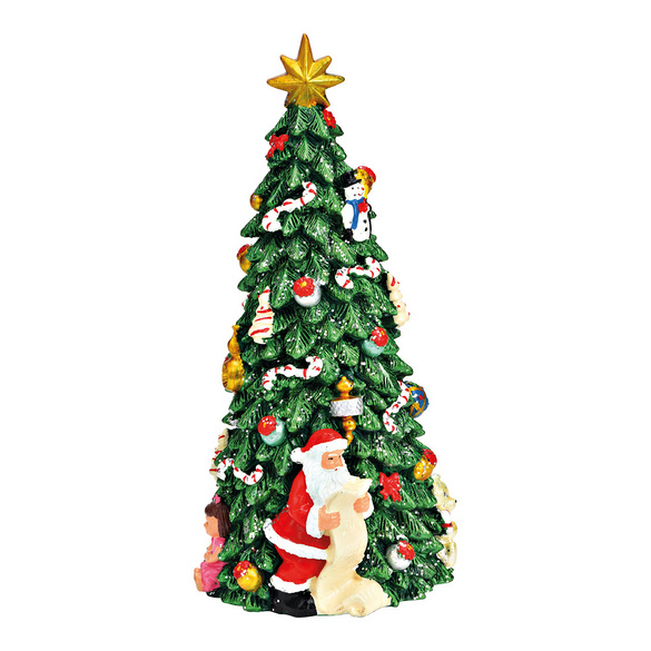 Boîte à musique en forme de sapin de Noël en poly