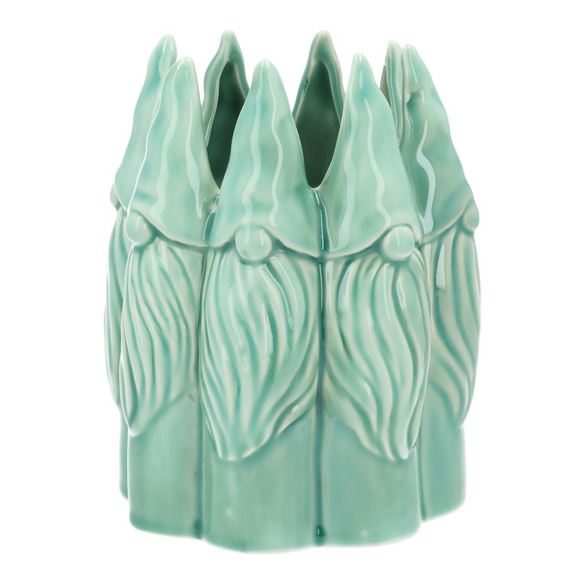 Vase décoratif « lutin » en porcelaine, couleur menthe