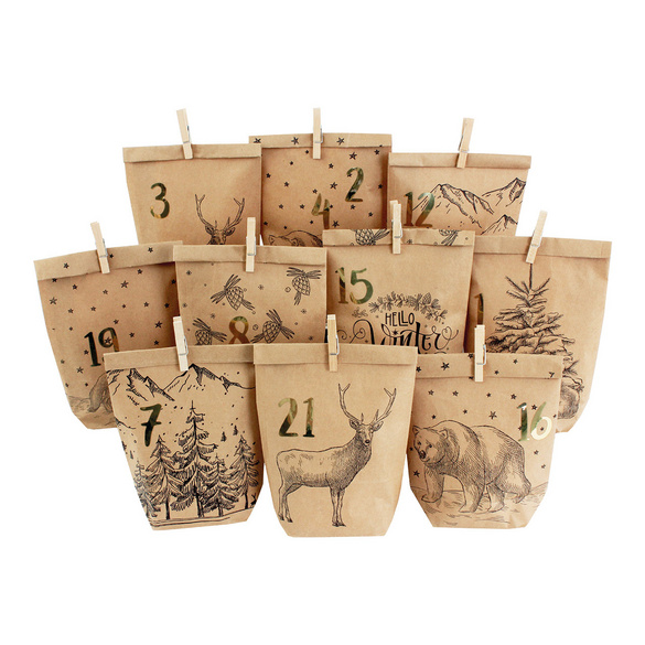 Calendrier de l'Avent « Motifs de Noël » à remplir soi-même