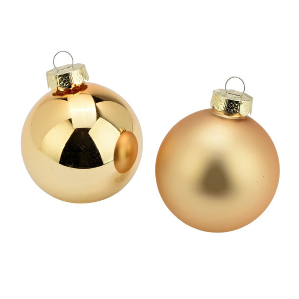 Boules de Noël dorées, lot de 12 – Wurm