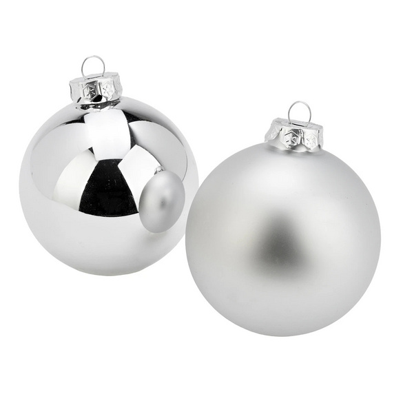 Boules de Noël argentées, lot de 6 – Wurm