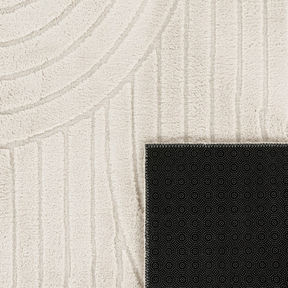 Tapis Paco Home TOKIO 471, rond, couleur crème