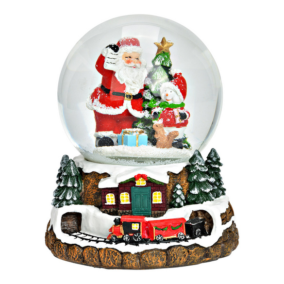 Boule à neige musicale « Saint-Nicolas et sapin » de Wurm