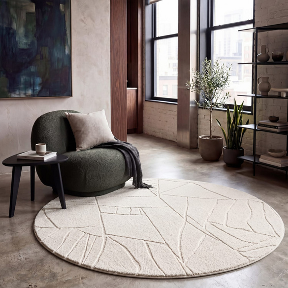 Tapis Paco Home TOKIO 474 Crème Rond