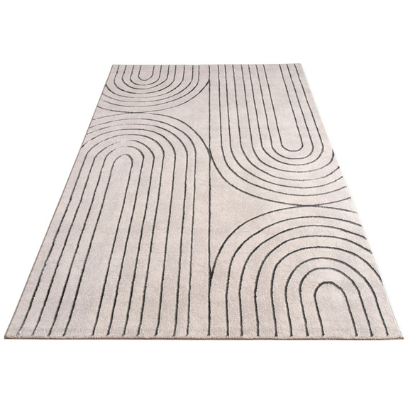 Tapis à poils courts Tuana 215 Gris Paco Home