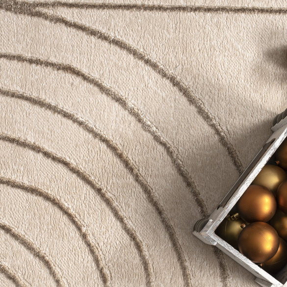 Tapis à poils courts Tuana 215 Crème Paco Home