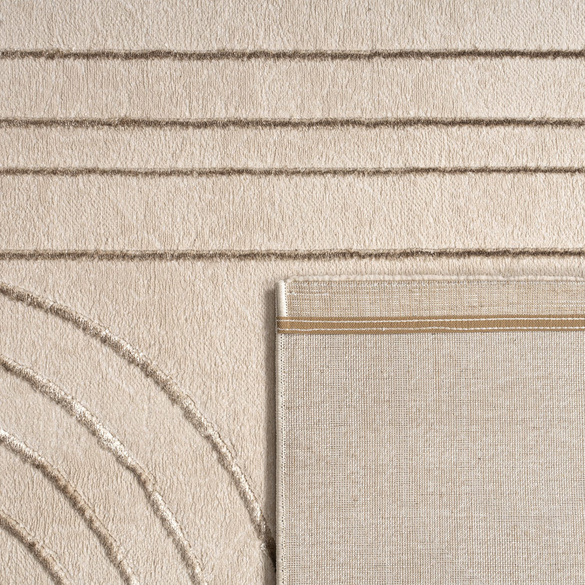 Tapis à poils courts Tuana 215 Crème Paco Home