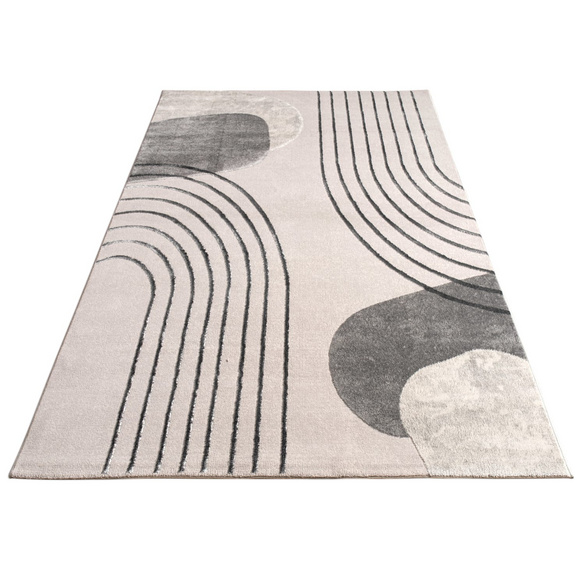 Tapis à poils courts Tuana 216 Gris Paco Home