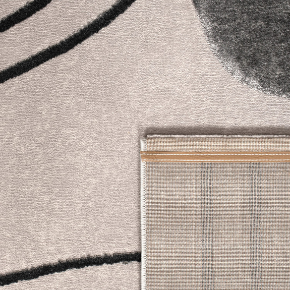Tapis à poils courts Tuana 216 Gris Paco Home