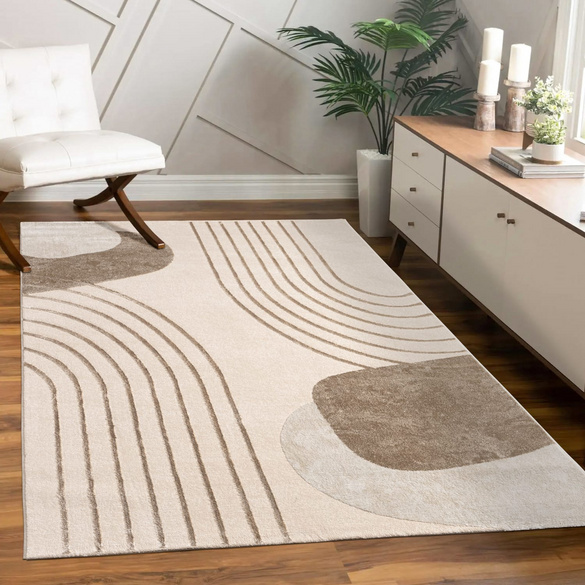 Tapis à poils courts Tuana 216 Beige Paco Home
