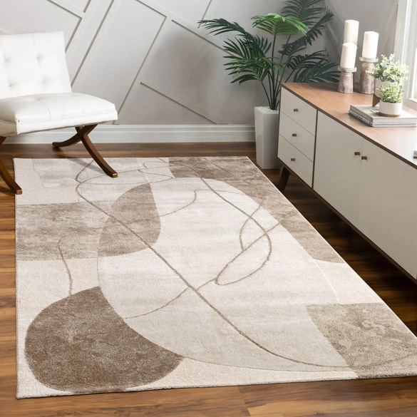 Tapis à poils courts Tuana 217 Beige Paco Home