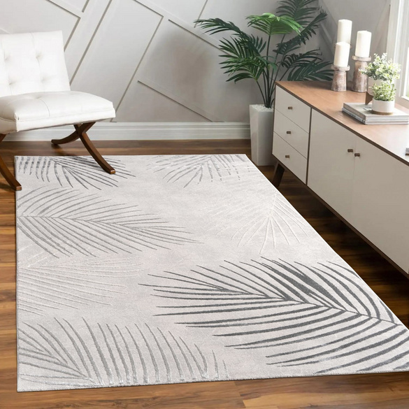 Tapis à poils courts Tuana 218 Gris Paco Home