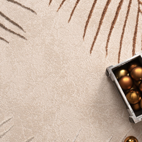 Tapis à poils courts Tuana 218 Beige Paco Home