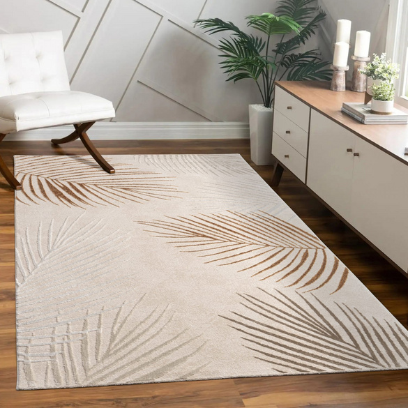 Tapis à poils courts Tuana 218 Beige Paco Home