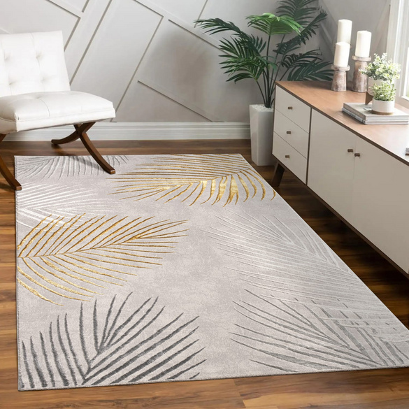 Tapis à poils courts Tuana 218 Gold Paco Home