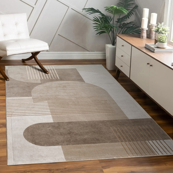 Tapis à poils courts Tuana 221 Beige Paco Home