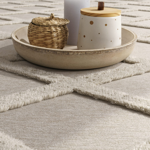 Tapis à poils courts Utrecht 642 Crème Paco Home